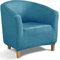 YOPOIY Polyester Waschbar Loungesessel Cocktailsessel Abnehmbar Wannenstuhlbezug Hohe Dehnung Club Chair Schonbezug für Wohnzimmer Bartheke Hotel -hellblau