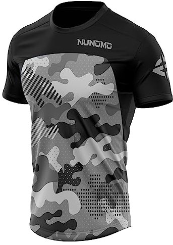 NUNOMO Herren Mountainbike MTB Top Kurzarm Atmungsaktiv Bequem Weich Feuchtigkeitstransport Radtrikot?Kurzarmtrikot Für MTB Rennrad/Multisport/Fitness/rocknend (TYP-5,M)