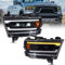 VLAND Scheinwerfer kompatibel mit Dodge RAM 1500 Neue Karosserie (nicht geeignet für klassische Modelle) 2019-2023 5. Generation mit dynamischer Animations-Lichtleiste, Bernstein Reflektor