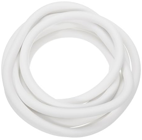 QUARKZMAN Bande d'Étanchéité en Mousse de Silicone, Diamètre de 10 mm, Longueur de 3 Mètres, Cordon en Caoutchouc Mousse Rond Solide pour Machines et Industries, Blanc