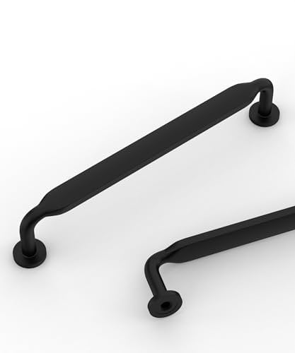 Coinkoly 10 Pack Matte Black Cabinet Handles 128MM Hole Centers - Drawer & Kitchen Cupboard Handles