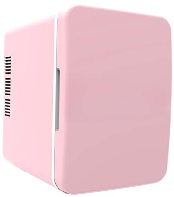 Gralara 4L Mini Fridge Skincare Fridge Thermoelectric Cooler and Warmer Beverage Refrigerator for Camping Vehicle Apartment Office, pink