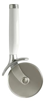 KitchenAid Tagliapizza I rullo per pizza, in acciaio inox, protezione per le dita, colore bianco 6680