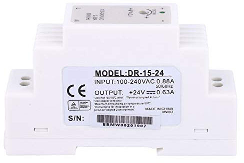 Fuente de Alimentación DR-15-24 de 24 V, Fuente de Alimentación en Carril DIN, de en Carril DIN DR-15-24 PWM de CA CC 60 Hz