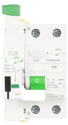 IONQXIDLD RE-TORD4-63 Type de Transport AC Dispositif de réenclenchement Automatique Intelligent disjoncteur différentiel 2P 230V 6KA 63A 30mA(2pole 30mA,63A)