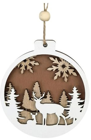 MagiDeal Adorno de de Navidad, Puerta de Entrada de Navidad, Colgante de Madera, Colgante de de Navidad para decoración del hogar, Valla Festiva al