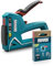 NOVUS TOOLS Handtacker J-17 Set mit 1800 Klammern │ 3-in-1 Tacker für Holz, Stoffe und Folien mit ABS-Kunststoffgehäuse │ Für Feindraht- und Flachdrahtklammern 6-14 mm und Nägel 16 mm