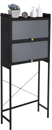 Estantería para lavadora, estante para inodoro sobre lavadora, armario de lavadora, caja de almacenamiento, fuerte capacidad de carga, adecuado para cocina, baño, lavandería