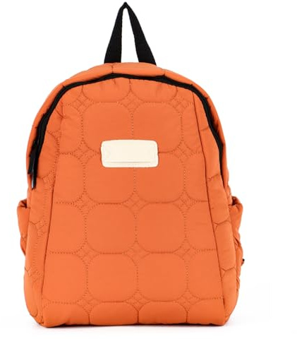 Jywmsc Gesteppter Puffer-Rucksack für Damen Kleiner Leichter Bauschiger Tagesrucksack Lässige Reisetasche für Damen