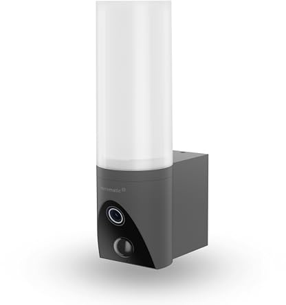 Homematic IP Außenlichtkamera, anthrazit, Smart Home, Überwachungskamera für den Außenbereich mit AI Bewegungs-/Geräuscherkennung, LED-Flutlicht, Zwei-Wege-Audio, Nachtsicht, 162948A0