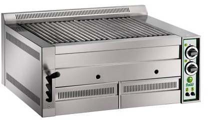 La parrilla de barbacoa de gas en piedra de lava cm 81x80x38 RS1252