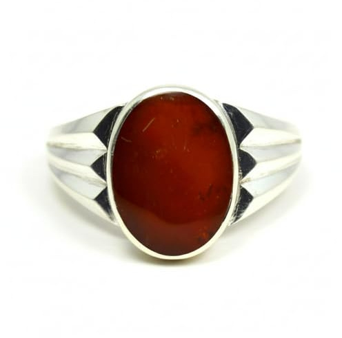 Ring für Herren mit natürlichem Edelstein, Sterlingsilber, 5 Karat, handgefertigter Schmuck, Größe H bis Z, Farbe aussuchen
