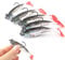WUWYOUWL Fishing Lure Set, 5Pcs 8cm Soft Bait Head Sea Fish Lures Fishing Tackle Sharp Treble Hook T Tail Artificial Bait (2A)