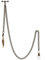 TREEWETO Taschenuhrkette mit T Bar Endstück Albert T-Bar Taschenuhr Kette mit Antiker Blatt-Anhänger und 2 Haken für Weste Knopfloch Bronze