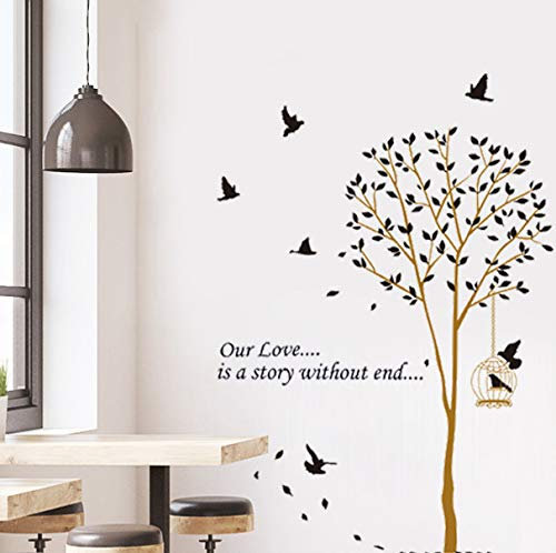 Cage à oiseaux papier peint à la maison amovible PVC stickers muraux salon chambre canapé fond décoration autocollants décoration de la chambre 160 * 165 cm