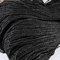 QINS 100G / Ball Hilo de Rafia Kintting Paper Hilado de Paja para Crochet Hat Fancy Yarn Flower Packing Summer Fashion Material Hecho a Mano, Negro