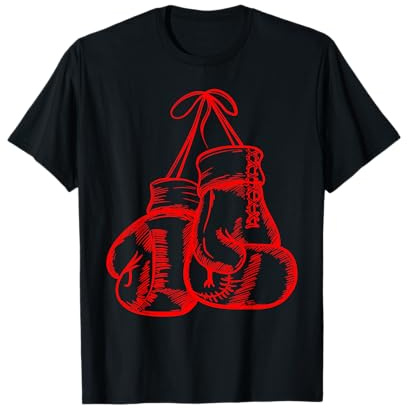 Retro Love Gants de boxe rouges Cadeaux Boxeur T-Shirt