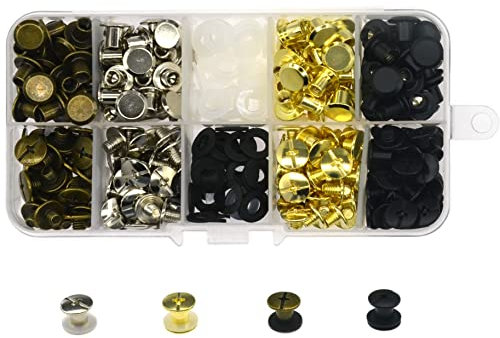 120 Set Chicago Screw Posts, Rivet Chicago Binding Screws, Metal Rivet Ersatzreparatur für Taschen, Handwerk, Kragen, Geschirr, Gepäck, Geldbörse, Hundeleine, Rucksack, Gürtel (Farbmischung)