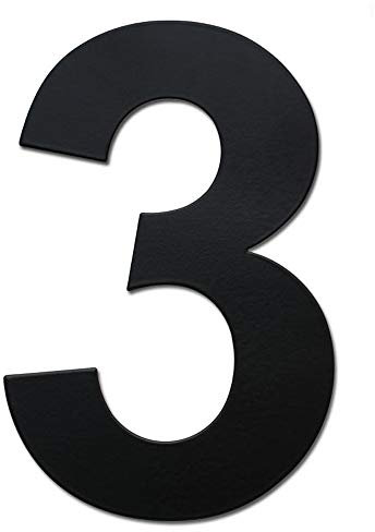nanlyiau 3in Mailbox Numbers Black House Number Door number Stainless Steel House Numbers Adhesive black number Made of solid 304 Stainless Steel 3in/7.2cm(3)