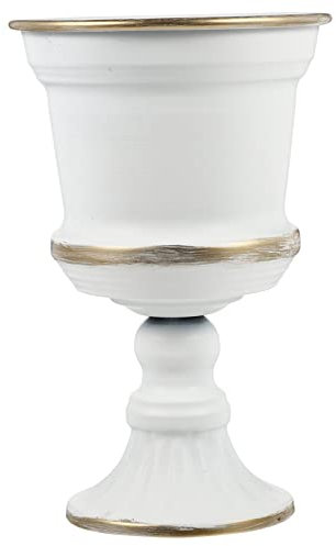 Tofficu 1stk Blumentopf Blumenarrangementvase Rustikale Blumenvase Marokkanisch Pflanztopf Hochzeits-mittelstück-vase Römische Säulenvase Trompetenvasen Für Gartentopf Urne Eisen Weiß Büro
