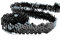 CNFQ 10 yards Elastisches glänzendes Paillettenband Applikation für Hochzeit Kostüm Brautschmuck PVC (Schwarz)