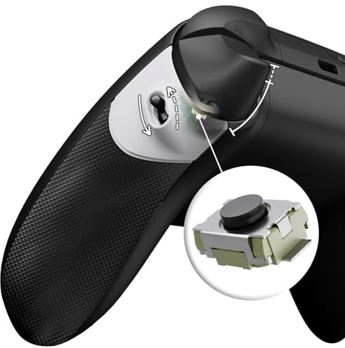 eXtremeRate Flexor Clicky Trigger Stop Grips Kit für Xbox Series X/S Controller, rutschfeste Struktur Gummi Griffe Gehäuse & Trigger Stopper & Clicky Kit für Xbox Core Controller-Schnee Weiß