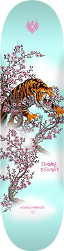 Powell Peralta Sakura Yosozumi Tiger Flight Skateboard-Deck, Hellblau, 21 x 81,2 cm