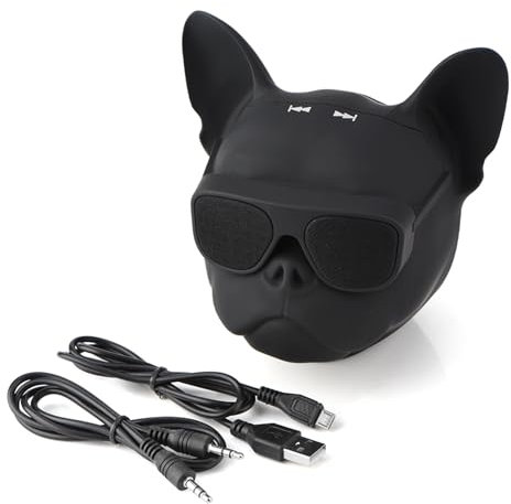 Dog Bluetooth Speaker, Audio Dog Speaker, Bulldog Speaker, Dog Shaped Speaker, Bulldog Bluetooth Speaker,Portable Dog Shaped Stereo Sound Music Player Bluetooth Wireless Speaker