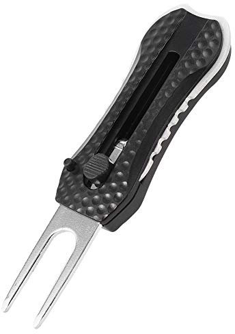 Pitchgabel Golf, Tragbares Faltbares Golf Pitchgabel mit Pop-up Taste Zum Flicken von Rasen Und Markieren Der Ballposition