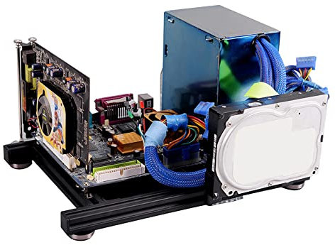 DIY Gaming Computer Case, PC Open Frame Test Bench Mini ITX Motherboard Overlock Computer Case DIY Mod Base