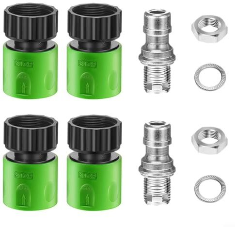 EpheyFIF Mehrzweck-Rasenmäher-Waschset, Schnellanschluss-Adapter, Deck-Waschschlauch-Befestigungsset, Aufsatz-Set, Aufsitzrasenmäher, Reinigungsteile für die Reinigung mit Anschlüssen, Düse, Mutter