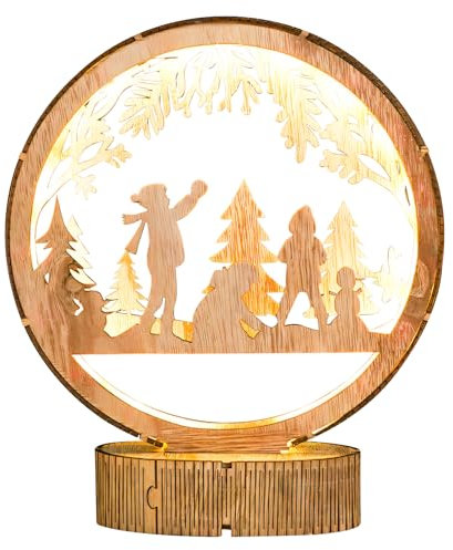 Zecnaud Weihnachtsdeko Innen, Weihnachtsdeko Holz, Weihnachtsdeko, Weihnachtsdeko Tisch, Weihnachtsdeko Led, Holzdeko Weihnachten, Weihnachtsdeko Sale, ideal als Christmas Deko Zimmer Deko (B)