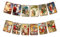 Epitome Weihnachten Vintage Banner Wimpelkette Dekorationen Merry Christmas Banner Traditioneller Stil Weihnachten Wimpelkette Weihnachten Urlaub Party Kamin Wanddekoration für Party