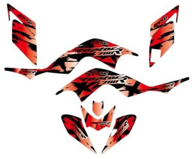 Motorrad Tankaufkleber Aufkleber Für Ya&maha Raptor 700 YFM700 YFM 2006 2007 2008 2009 2010 2011 2012 HLMT ATV ​​Vollverkleidung Aufkleber Aufkleber Grafiken Hintergrund Kits