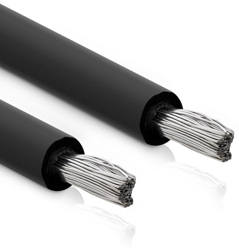 InLine Cavo solare da 4 mm², 25 m, cavo di installazione, al metro, nero, H1Z2Z2-K, fotovoltaico, resistente ai raggi UV e durevole, 94425S