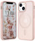 ORDA Magnetic Case for iPhone 13 mini Case Compatible with MagSafe,Military Shockproof Ultra Slim Translucent Matte Cover for iPhone 13 mini Phone case Scratch & Fingerprint Resistant -5.4 light Pink