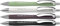 Schneider 132684 Slider Rave XB Kugelschreiber (Limitierte Sonderedition, je 1x organic green, silver grey, plum, schwarz, Made in Germany) 4 Stück, Schreibfarbe: blau