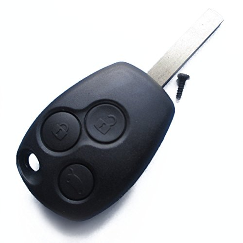 Ersatz Schlüsselgehäuse mit 3 Tasten Autoschlüssel Schlüssel Fernbedienung Funkschlüssel Gehäuse ohne Transponder, Schlüsselrohling oder Elektronik. INION (für Renault (KS04no)