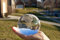 Splitter Kristall Magic Kugel Globus Welt Karte Ball Handwerk 60 mm Glas Marmor Welt Globe Terrarium Figuren Home Office Decor (clear)