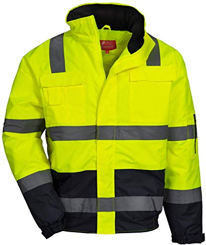 Nitras Motion Tex Viz 7143 Warnjacke - Piloten-Jacke in Warnfarbe für die Arbeit - Neongelb - M
