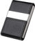 flintronic® Porte-Cartes de Visite | Porte-Cartes de Crédit en Cuir PU, Boîtier d'identité Ultra-Mince en Acier Inoxydable pour Hommes/Femmes | Double Boucle Magnétique Ouverte - Noir