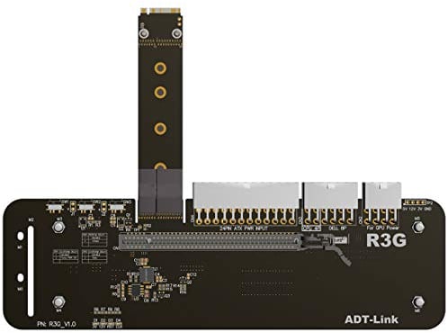 ADT-Link M.2 key M NVMe External Graphics Card Stand Bracket with PCIe3.0 x4 Riser Cable 25cm 50cm 32Gbs For ITX STX NUC VEGA64 GTX1080ti (25CM,R43SG)