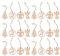 Amosfun 24 Stücke Baumschmuck Christbaumschmuck Weihnachten Holzanhänger Geschenkanhänger Tags Weihnachtskugeln Holz Schneeflocken Rentier Engel Weihnachtsbaum Anhänger