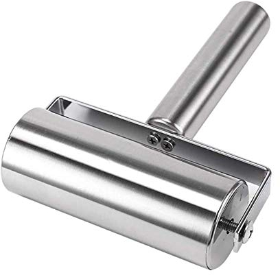 Kompassswc Teigroller Edelstahl Nudelholz Pizza Roller Antihaft Backblechroller Küche Werkzeug Rollstab für Pasta Cookies Pizza Fondant (Groß(13.3x17cm))