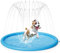 pecute Sprinkler Pad for Dogs & Kids-130cm, Thickened Dog Splash Mat Durable Children Water Play Toy Anti Slip, Inflatable Swimming Bathing Pool for Summer Outdoor Garden (Dia 51.2in)