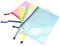 5 Pcs Plastic A4 Folder File Zip Bags - Extra Thick Mesh Document Zipper Bags for Offices, Home, Travel, School Supplies