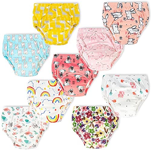 Heekcaa Töpfchen Trainingshose Kinder - 9 Stück windelhöschen für Kinder Weich und Atmungsaktiv Trainingshosen Töpfchen Unterwäsche Toilettentraining (as3, Age, 3_Years, Regular, Orange)