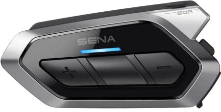Sena 50R Motorrad Bluetooth Kommunikationssystem mit 3-Tasten Bedieneinheit und Sound by Harman Kardon, integriertem Mesh Intercom System und Premium Mikrofon & Lautsprechern