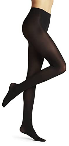 FALKE Damen Strumpfhose Pure Matt 50 DEN W Ti halb-blickdicht einfarbig 1 Stück, Schwarz Black 3009, M-L