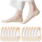 Caudblor 6 Paires Chaussettes Femmes Protège-Pied Invisible Soie Nylon Socquettes anti-dérapant Silicone 36-39 40-43